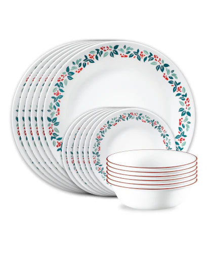 Corelle Dinnerware- Lightweight Winter Berries 18-pc Dinnerware Set, Service for 6 Corelle Dinnerware- Lightweight Winter Berries 18-pc Dinnerware Set, Service for 6