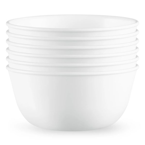Corelle Dinnerware- Lightweight Winter Frost White 28-ounce Large Soup Bowls, 6-pack