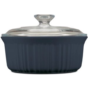 Corelle Dinnerware- Lightweight French Colors 1.5-quart Round Baking Dish, Navy Corelle Dinnerware- Lightweight French Colors 1.5-quart Round Baking Dish, Navy