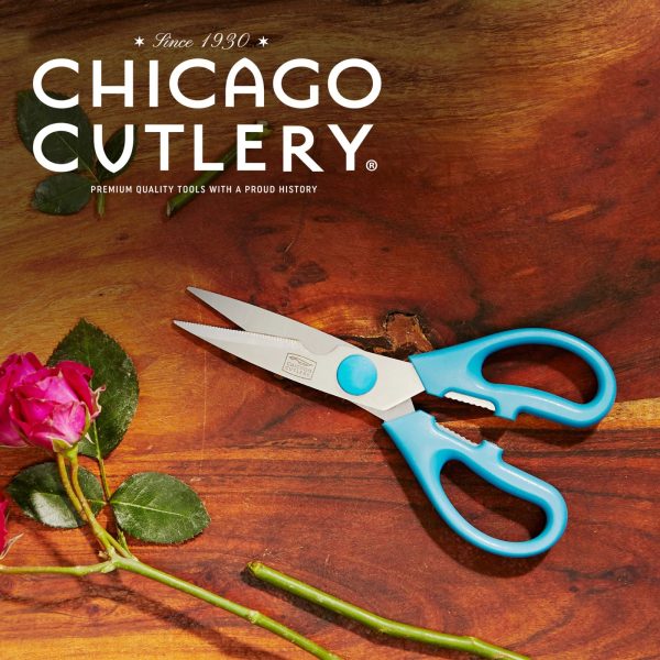 Corelle Dinnerware- Lightweight Chicago Cutlery 2-piece Kitchen Shears in Blueberry and Blue Frost