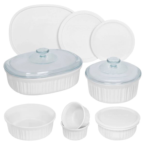 Corelle Dinnerware- Lightweight French White? 12-piece Bakeware Set