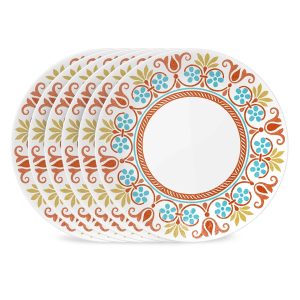 Corelle Dinnerware- Lightweight Global Collection Terracotta Dreams 10.25?? Dinner Plates, 6-pack