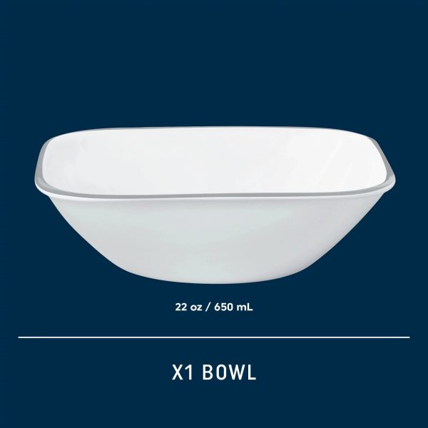 Corelle Dinnerware- Lightweight Square Amalie 22-ounce Cereal Bowl