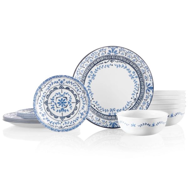 Corelle Dinnerware- Lightweight Portofino 18-piece Dinnerware Set, Service for 6 Corelle Dinnerware- Lightweight Portofino 18-piece Dinnerware Set, Service for 6