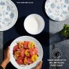 Corelle Dinnerware- Lightweight Botanical Stripes 32-piece Dinnerware Set, Service for 8