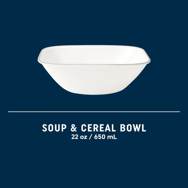 Corelle Dinnerware- Lightweight Square Wandering Grove 22-ounce Cereal Bowl