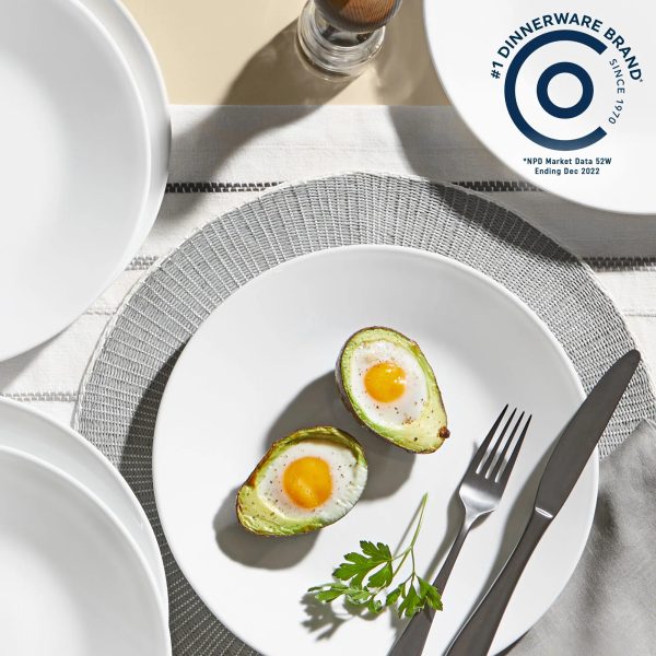 Corelle Dinnerware- Lightweight Shimmering White 32-piece Dinnerware Set, Service for 8 Corelle Dinnerware- Lightweight Shimmering White 32-piece Dinnerware Set, Service for 8