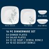 Corelle Dinnerware- Lightweight Amalie 16-piece Dinnerware Set, Service for 4 Corelle Dinnerware- Lightweight Amalie 16-piece Dinnerware Set, Service for 4