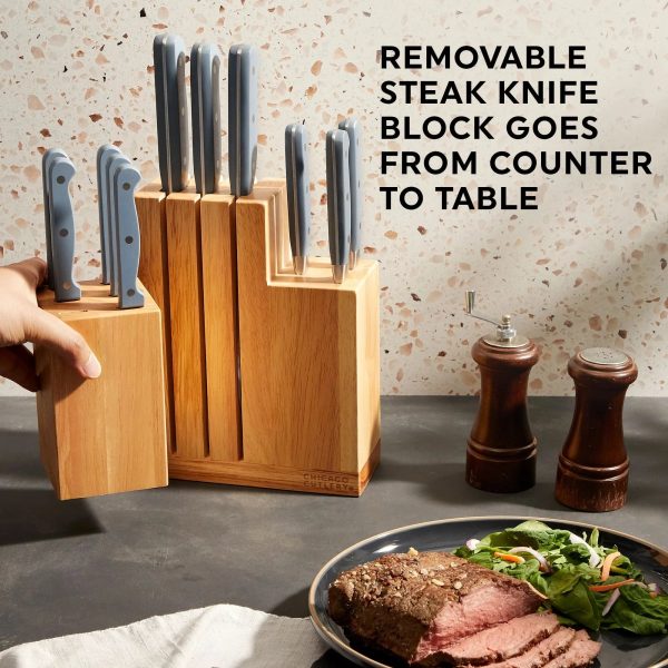 General Dinnerware- Lightweight Halsted 14-piece Modular Block Set