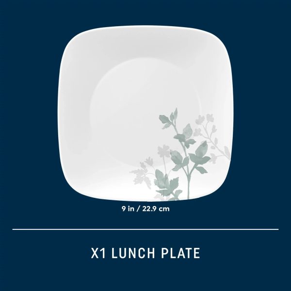Corelle Dinnerware- Lightweight Square Amalie 9 Salad Plate
