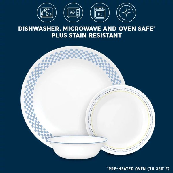 Corelle Dinnerware- Lightweight Amelia 12-piece Dinnerware Set, Service for 4