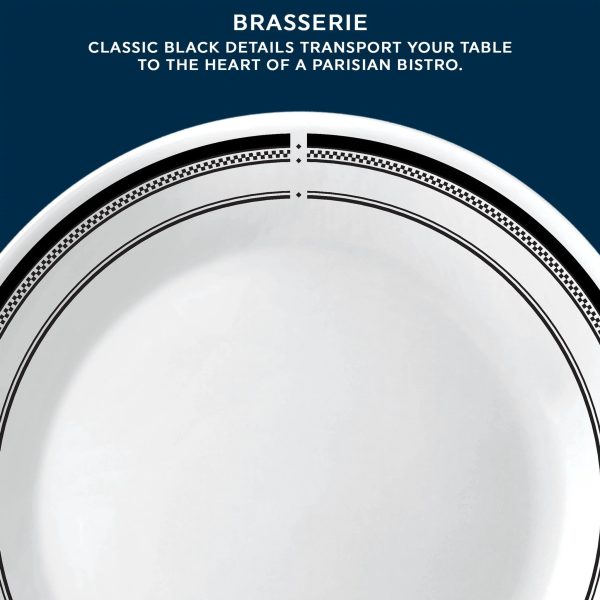 Corelle Dinnerware- Lightweight Brasserie 18-piece Dinnerware Set, Service for 6