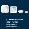 Corelle Dinnerware- Lightweight Aquarello 16-piece Dinnerware Set, Service for 4