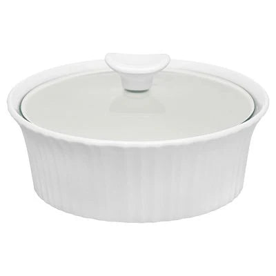 Corelle Dinnerware- Lightweight French White? 1.5-quart Round Casserole Dish with Lid Corelle Dinnerware- Lightweight French White? 1.5-quart Round Casserole Dish with Lid