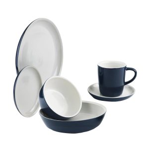 Corelle Dinnerware- Lightweight 6-piece Midnight Blue Dinnerware Set , Service for 1 Corelle Dinnerware- Lightweight 6-piece Midnight Blue Dinnerware Set , Service for 1
