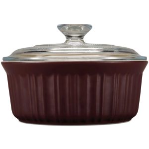 Corelle Dinnerware- Lightweight French Colors 1.5-quart Round Baking Dish, Cabernet Corelle Dinnerware- Lightweight French Colors 1.5-quart Round Baking Dish, Cabernet