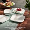 Corelle Dinnerware- Lightweight Square Wandering Grove 18-piece Dinnerware Set, Service for 6