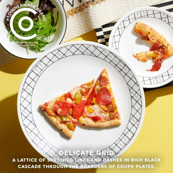 Corelle Dinnerware- Lightweight Delicate Grid 18-piece Dinnerware Set, Service for 6 Corelle Dinnerware- Lightweight Delicate Grid 18-piece Dinnerware Set, Service for 6