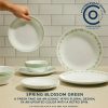 Corelle Dinnerware- Lightweight Spring Blossom Green 12-piece Dinnerware Set, Service for 4 Corelle Dinnerware- Lightweight Spring Blossom Green 12-piece Dinnerware Set, Service for 4