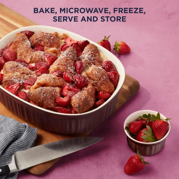 Corelle Dinnerware- Lightweight French Colors 12-piece Bakeware Set, Cabernet