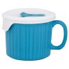 Corelle Dinnerware- Lightweight 20-ounce Light Blue Meal Mug? with Vented Lid