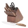 Corelle Dinnerware- Lightweight Signature Edge Walnut 13-piece Knife Block Set
