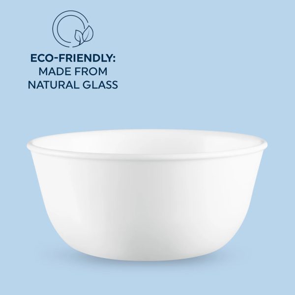Corelle Dinnerware- Lightweight Winter Frost White 28-ounce Large Soup Bowls, 6-pack