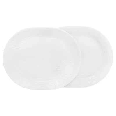 Corelle Dinnerware- Lightweight Cherish 12.25 Serving Platters, 2-pack