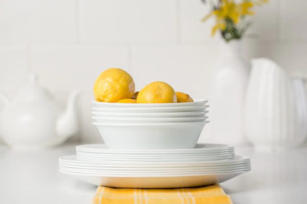 Corelle Dinnerware- Lightweight Winter Frost White 18-piece Dinnerware Set, Service for 6 Corelle Dinnerware- Lightweight Winter Frost White 18-piece Dinnerware Set, Service for 6