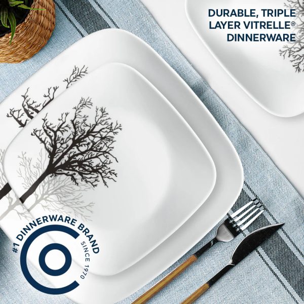 Corelle Dinnerware- Lightweight Timber Shadows 18-piece Dinnerware Set, Service for 6 Corelle Dinnerware- Lightweight Timber Shadows 18-piece Dinnerware Set, Service for 6