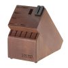Corelle Dinnerware- Lightweight Signature Edge Walnut 13-piece Knife Block Set