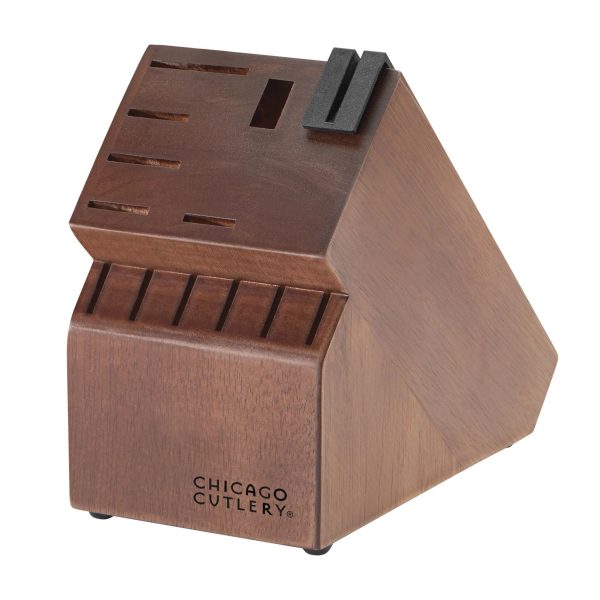 Corelle Dinnerware- Lightweight Signature Edge Walnut 13-piece Knife Block Set
