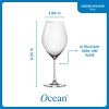 Corelle Dinnerware- Lightweight Sondria Red Wine Glasses (4-pieces), 20-ounce, Dishwasher Safe