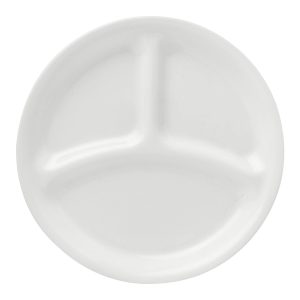 Corelle Dinnerware- Lightweight Winter Frost White 8.5 Divided Salad Plate