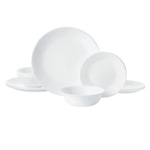 Corelle Dinnerware- Lightweight Winter Frost White 12-piece Dinnerware Set, Service for 4 Corelle Dinnerware- Lightweight Winter Frost White 12-piece Dinnerware Set, Service for 4