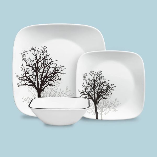 Corelle Dinnerware- Lightweight Timber Shadows 18-piece Dinnerware Set, Service for 6 Corelle Dinnerware- Lightweight Timber Shadows 18-piece Dinnerware Set, Service for 6
