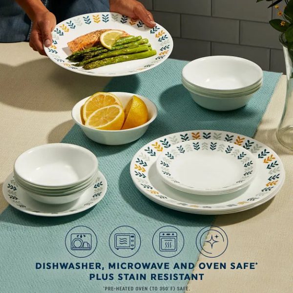 Corelle Dinnerware- Lightweight Anders 18-piece Dinnerware Set, Service for 6