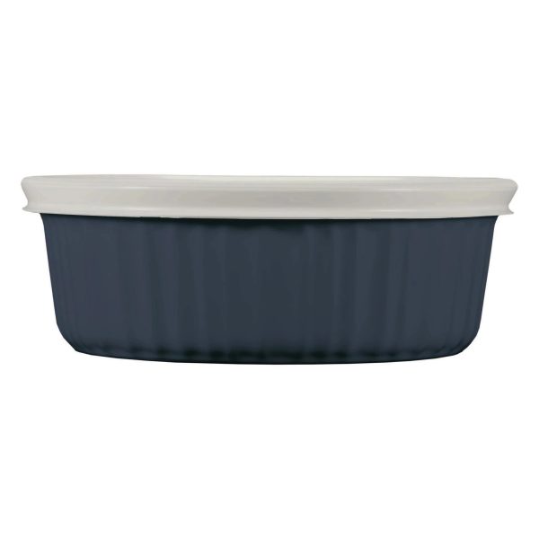 Corelle Dinnerware- Lightweight French Colors 24-ounce Baking Dish with Lid, Navy Corelle Dinnerware- Lightweight French Colors 24-ounce Baking Dish with Lid, Navy