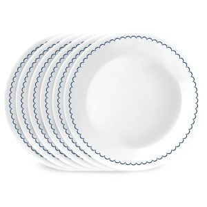 Corelle Dinnerware- Lightweight Caspian Lace 8.5 Lunch Plate, 6 pack