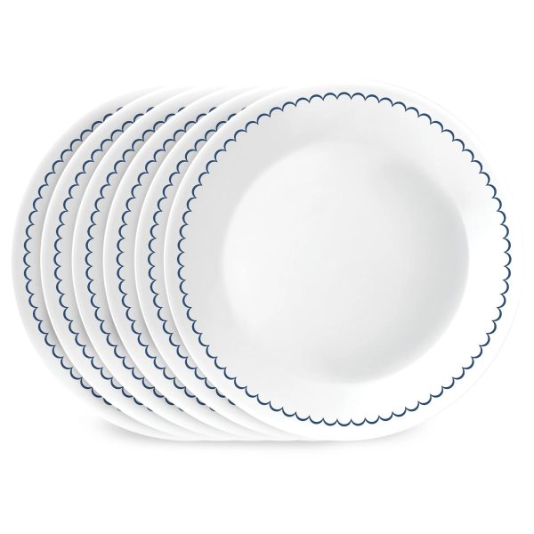 Corelle Dinnerware- Lightweight Caspian Lace 8.5 Lunch Plate, 6 pack