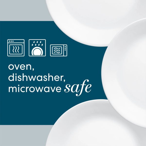 Corelle Dinnerware- Lightweight Portofino 10.25 Dinner Plates, 6-pack