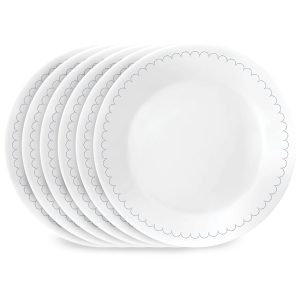 Corelle Dinnerware- Lightweight Caspian Lace 6.75 Appetizer Plate, 6-pack Corelle Dinnerware- Lightweight Caspian Lace 6.75 Appetizer Plate, 6-pack