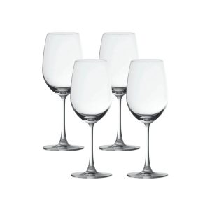 Corelle Dinnerware- Lightweight Matera White Wine Glasses (4-Pieces), 14-ounce, dishwasher safe