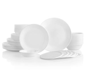 Corelle Dinnerware- Lightweight Winter Frost White 66-piece Dinnerware Set, Service for 12 Corelle Dinnerware- Lightweight Winter Frost White 66-piece Dinnerware Set, Service for 12