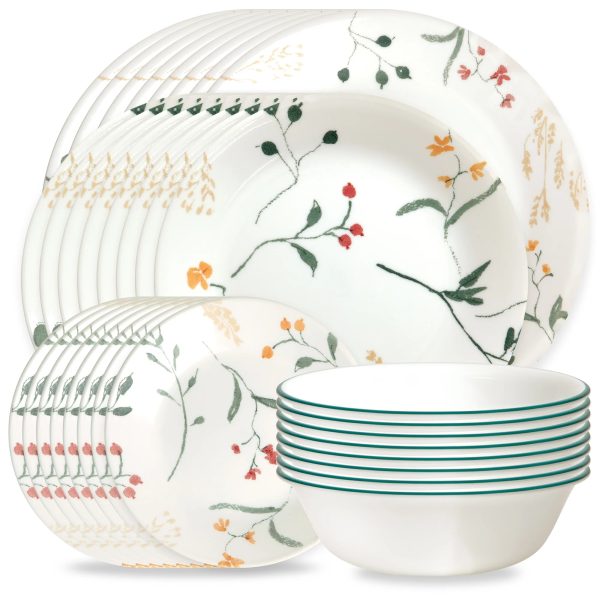 Corelle Dinnerware- Lightweight Wildflower Scatter 32-piece Dinnerware Set, Service for 8 Corelle Dinnerware- Lightweight Wildflower Scatter 32-piece Dinnerware Set, Service for 8