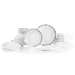 Corelle Dinnerware- Lightweight Mystic Gray 78-piece Dinnerware Set, Service for 12 Corelle Dinnerware- Lightweight Mystic Gray 78-piece Dinnerware Set, Service for 12