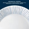 Corelle Dinnerware- Lightweight Botanical Stripes 10.25 Dinner Plate, 6 pack