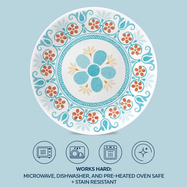 Corelle Dinnerware- Lightweight Global Collection Terracotta Dreams 6.75?? Appetizer Plates, 6-pack