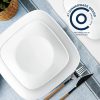 Corelle Dinnerware- Lightweight Square? Pure White 12-piece Dinnerware Set, Service for 4 Corelle Dinnerware- Lightweight Square? Pure White 12-piece Dinnerware Set, Service for 4